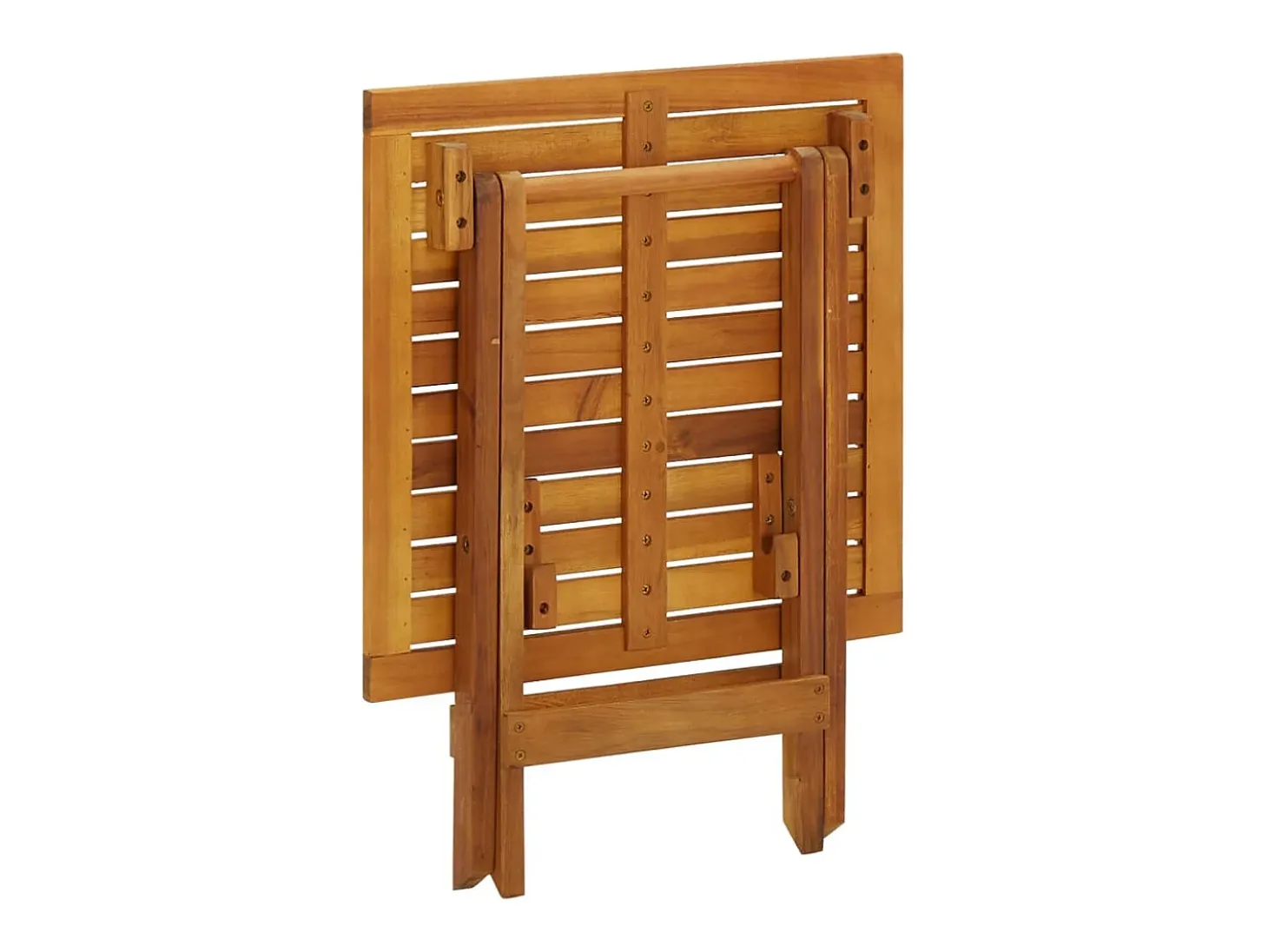 Qalvin Mesa para terraza bistró madera maciza de acacia 46x46x47 cm