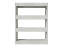 Qerlin Estantería madera contrachapada gris hormigón 80x30x103 cm