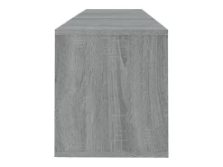 Qirin Mueble de TV madera contrachapada gris Sonoma 120x30x40,5 cm