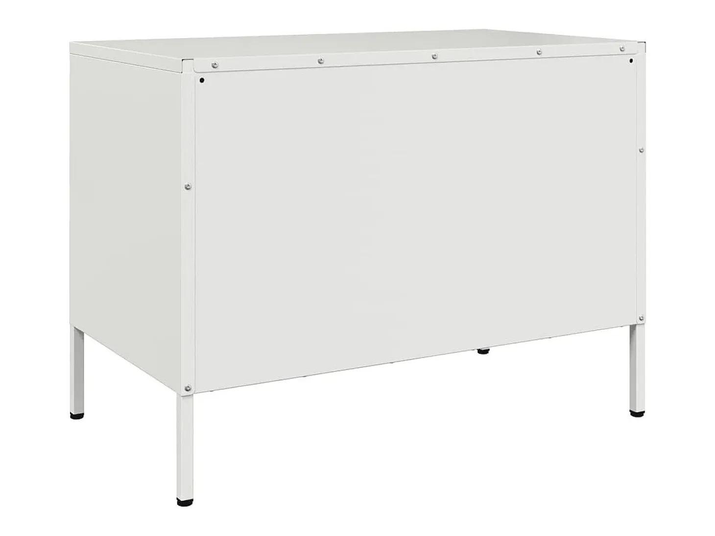 Raena Muebles de TV 2 piezas acero blanco 68x39x50,5 cm