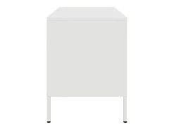 Raena Muebles de TV 2 piezas acero blanco 68x39x50,5 cm