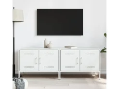 Raena Muebles de TV 2 piezas acero blanco 68x39x50,5 cm