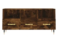 Ravy Mueble de TV madera de ingeniería roble ahumado 102x36x50 cm