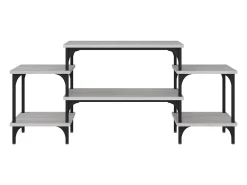 Rebecq Mueble para TV madera contrachapada gris Sonoma 117x35x52 cm