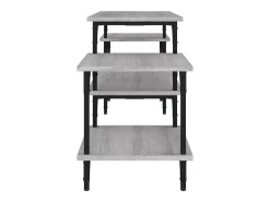 Rebecq Mueble para TV madera contrachapada gris Sonoma 117x35x52 cm
