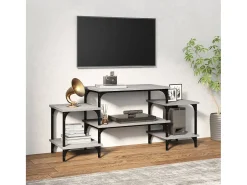 Rebecq Mueble para TV madera contrachapada gris Sonoma 117x35x52 cm