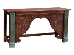 Recibidor de madera acabado artesanal