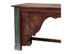 Recibidor de madera acabado artesanal