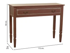 Recibidor De Madera Con 2 Cajones Marron