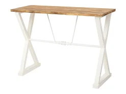 Recibidor de madera y metal lacado blanco