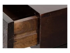 Recibidor en madera de mango y patas de metal nogal oscuro