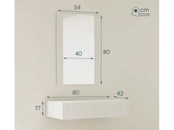 Recibidor para Entrada Pasillo en Blanco 80x42x97cm Amira