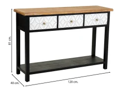Recibidorde madera con 3 cajones