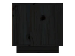 Renira Mueble de TV madera maciza de pino negro 156x40x40 cm