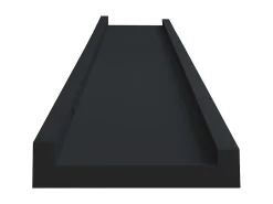 Repisa para marcos de fotos 2 uds MDF negro 80x9x3 cm ES706405