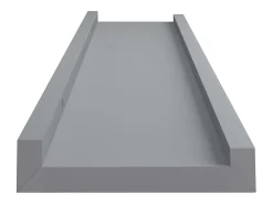 Repisa para marcos de fotos 2 uds MDF gris 40x9x3 cm ES139485