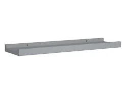 Repisa para marcos de fotos 2 uds MDF gris 40x9x3 cm ES139485
