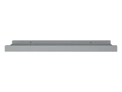 Repisa para marcos de fotos 2 uds MDF gris 40x9x3 cm ES139485