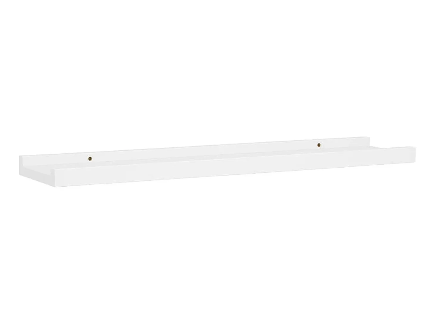 Repisa para marcos de fotos 2 uds MDF blanco 60x9x3 cm ES908296