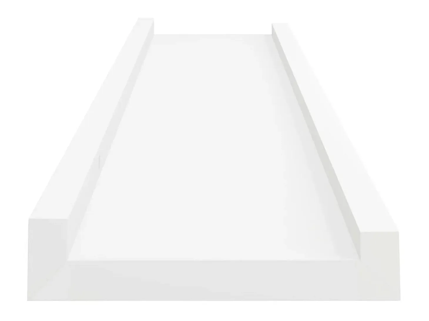 Repisa para marcos de fotos 2 uds MDF blanco 60x9x3 cm ES908296