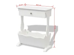 Revistero Melrose blanco