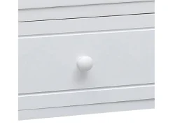Éric-Paul-Louis Mueble para TV madera maciza de paulownia blanco 108x30x40 cm