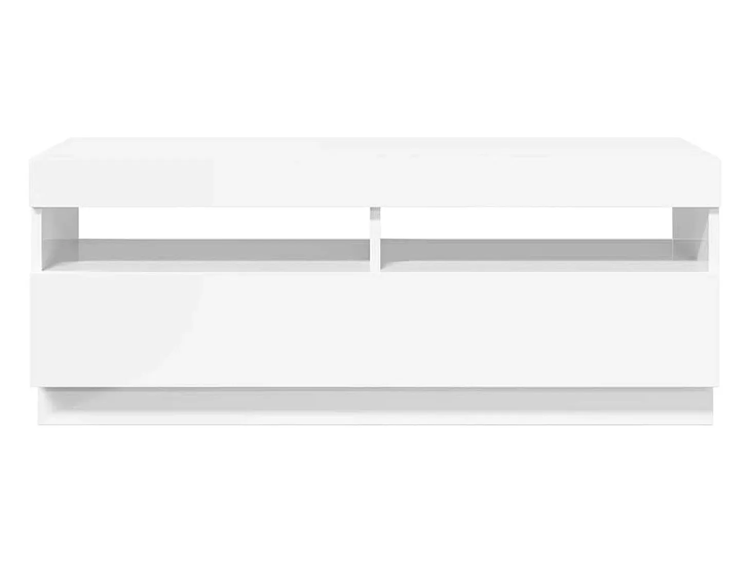 Roelant Mueble de TV con luces LED blanco brillante 100x35x40 cm