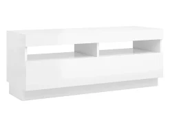 Roelant Mueble de TV con luces LED blanco brillante 100x35x40 cm