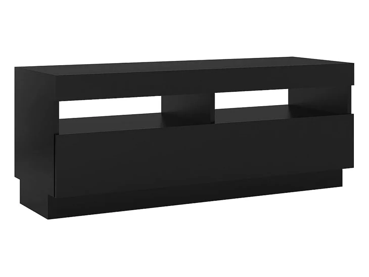 Roelant Mueble de TV con luces LED negro 100x35x40 cm