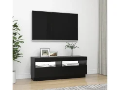 Roelant Mueble de TV con luces LED negro 100x35x40 cm