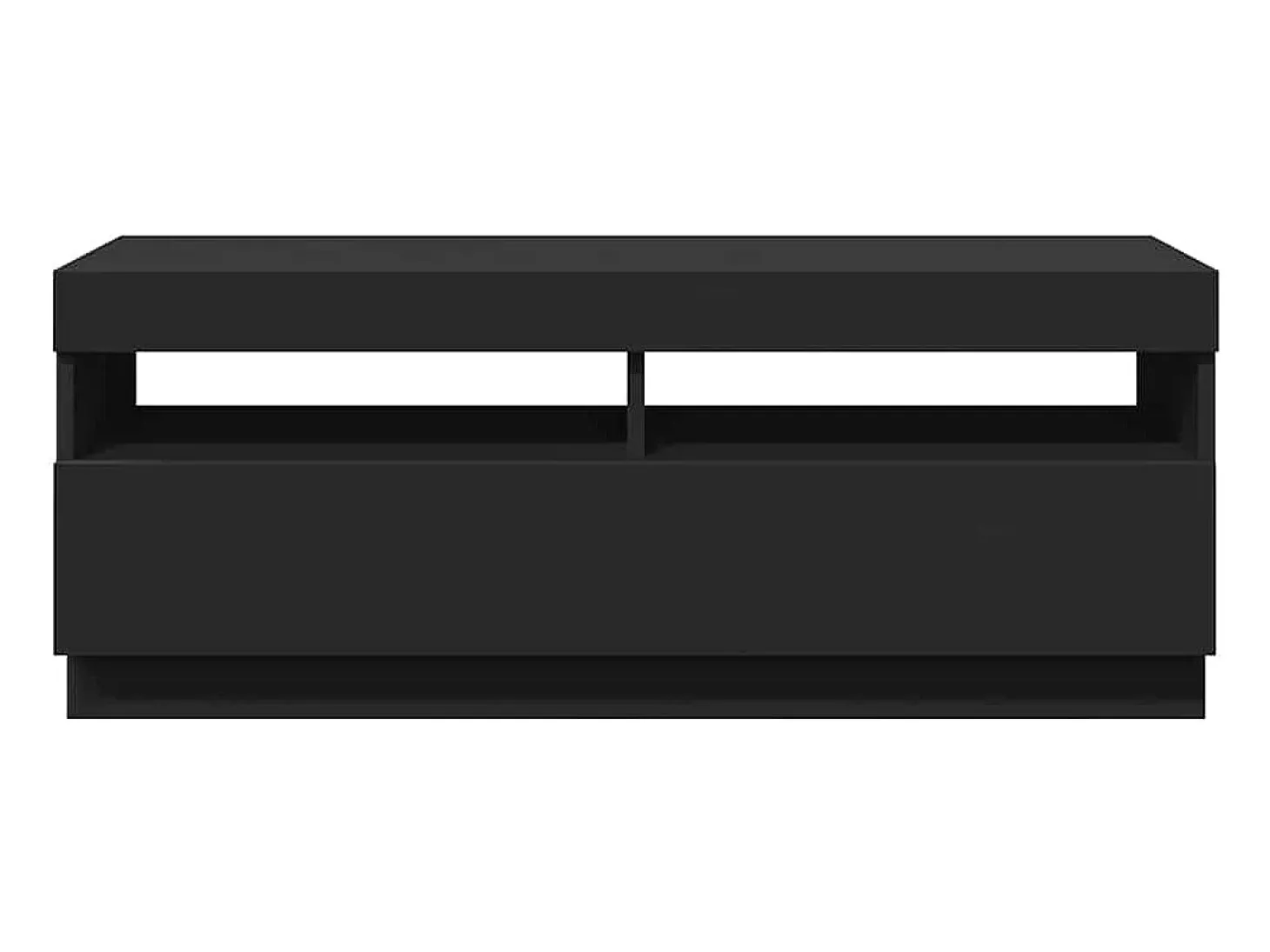Roelant Mueble de TV con luces LED negro 100x35x40 cm