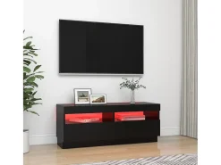 Roelant Mueble de TV con luces LED negro 100x35x40 cm