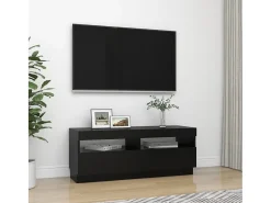 Roelant Mueble de TV con luces LED negro 100x35x40 cm