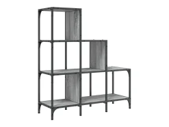 Rylanor Estantería madera ingeniería y metal gris Sonoma 92x30x102 cm