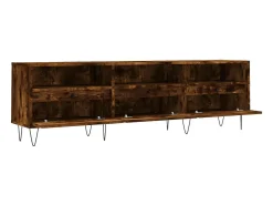 Salon-de-Provence Mueble de TV madera contrachapada roble ahumado 150x30x44,5 cm