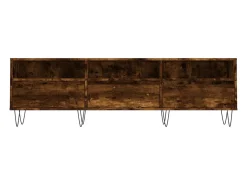 Salon-de-Provence Mueble de TV madera contrachapada roble ahumado 150x30x44,5 cm