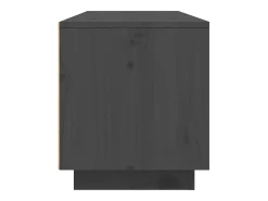 Seliron Mueble de TV madera maciza de pino gris 80x35x40,5 cm