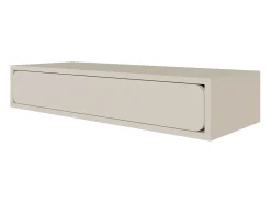 Selsey WUWU - Mesa consola con cajón - suspendida - 90 cm - gris