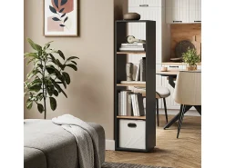 Separador de ambientes antracita/roble dorado 36.8x33.8x144.9 ludus