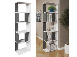 Separador de ambientes antracita/blanco 45x23.6x162.6