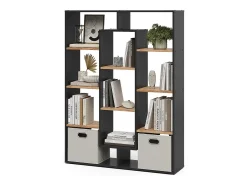 Separador de ambientes antracita/roble dorado 107.2x29x143
