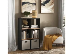 Separador de ambientes antracita/roble dorado 72x29x107.8 karree