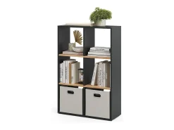 Separador de ambientes antracita/roble dorado 72x29x107.8 karree