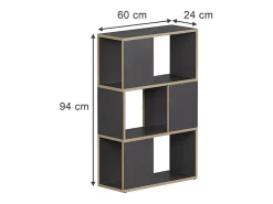 Separador de ambientes antracita/roble 60x24x94 eneos