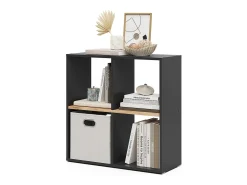Separador de ambientes antracita/roble dorado 72x29x72.6 tetra