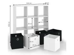 Separador de ambientes blanco 82.8x26x82.8 hylda