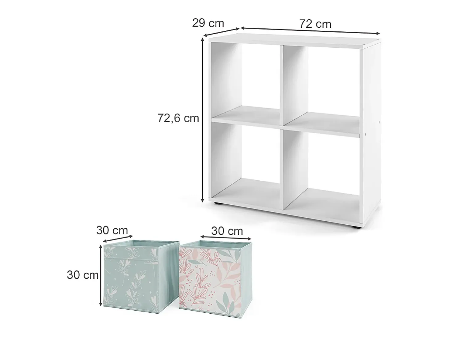 Separador de ambientes blanco 72.6x29x72 tetra