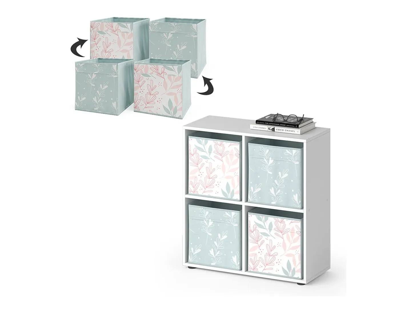 Separador de ambientes blanco 72.6x29x72 tetra