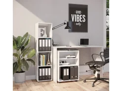 Separador de ambientes blanco 142.5x33x36.2 ludus