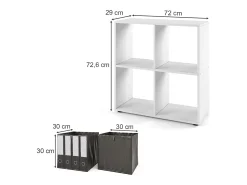 Separador de ambientes blanco 72.6x29x72 tetra